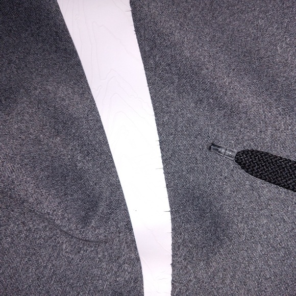 Nike Men M Hoodie Sweatshirt Gray Dri-Fit Pullover Big Center Swoosh Mock Neck - Picture 7 of 11